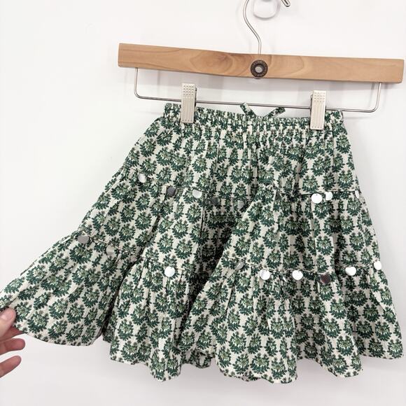 Pink Chicken Skirt Girls 6Y Elastic Waist Party Boho Tiered Luxe Comfy Cotton - Picture 6 of 8